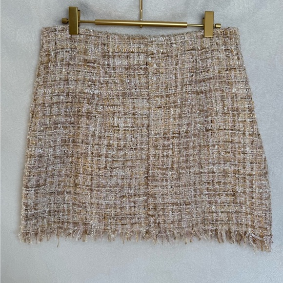 SHEIN Cream Tweed Skirt - Picture 5 of 11